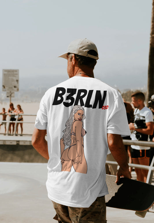B3RLN "Dessousrita" Oversized T-Shirt - 100% Cotton, Bold Back Print, Unisex Fit, Limited Edition