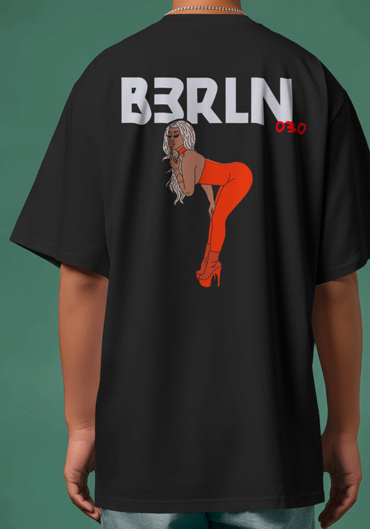 B3RLN "Lady Beth" Oversized T-Shirt - 100% Cotton, Bold Back Print, Unisex Fit, Limited Edition