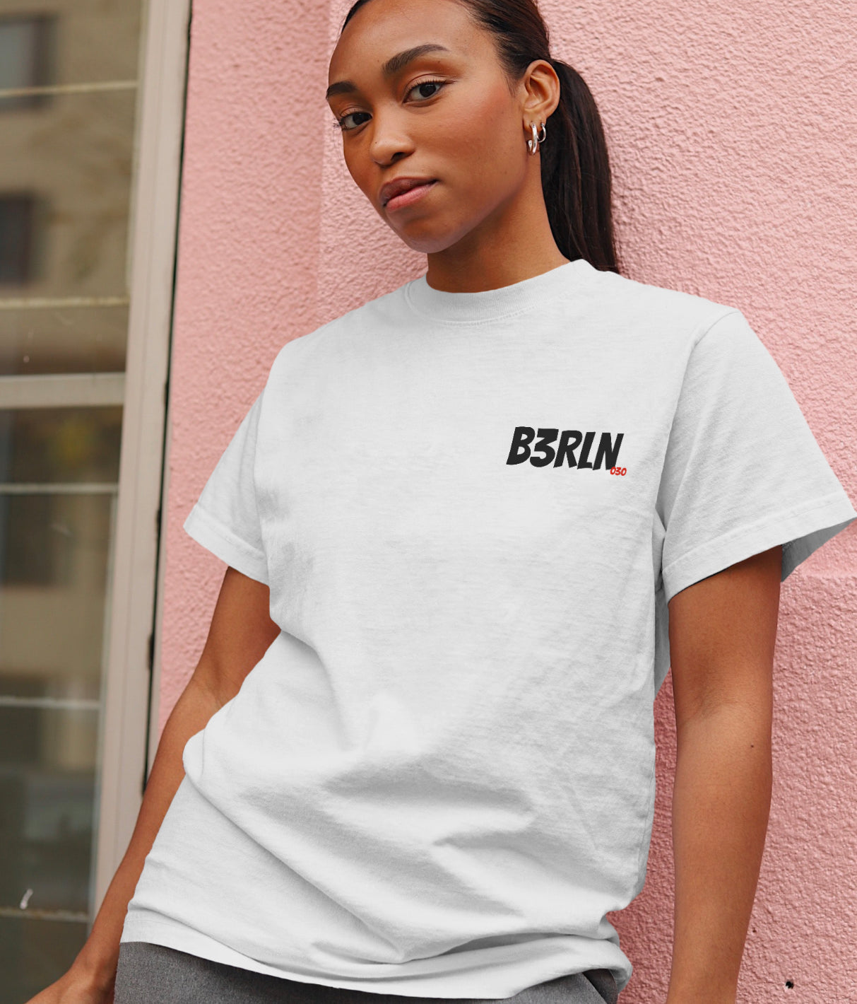 B3RLN "Fro" Oversized T-Shirt – 100% Cotton, Bold Back Print, Unisex Fit